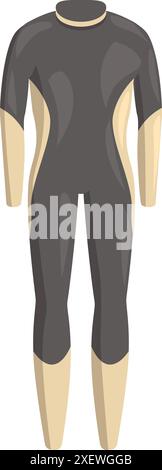 Professioneller Tauchanzug schützt den Körper vor kaltem Wasser, während er die Unterwasserwelt erkundet Stock Vektor