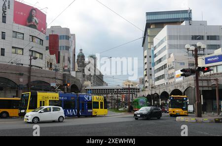 Das berühmte Yamakataya Kaufhaus in Kagoshima, Japan. Stockfoto