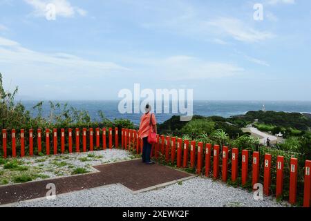 Ryūgū-Schrein am Kap Nagasakibana, Kyushu, Japan. Stockfoto