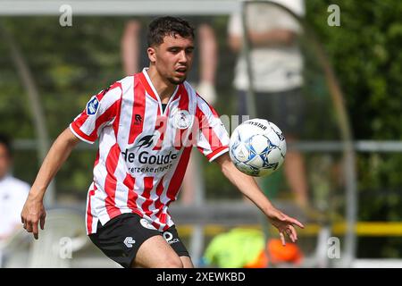 Schiedam, Niederlande. 30. Juni 2024. SCHIEDAM 29-6-24, Sportpark Thurlede, Saison 2024/2025, dutch eredivisie, Excelsior 20 - Sparta (freundlich), Aymane Bais Credit: Pro Shots/Alamy Live News Stockfoto