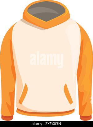 Modernes und stylisches Hoodie-Sweatshirt, ideal für Freizeitkleidung oder Sportbekleidung Stock Vektor