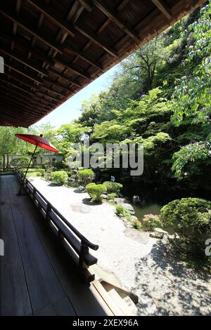 Japanischer Garten im Enman-in Tempel in Otsu, Shiga, Japan Stockfoto