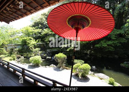 Japanischer Garten im Enman-in Tempel in Otsu, Shiga, Japan Stockfoto