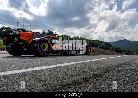 Spielberg, Österreich, 29. Juni, Oscar Piastri, aus Australien, tritt für McLaren F1 an. Sprint Race, 11. Runde der Formel-1-Meisterschaft 2024. Quelle: Michael Potts/Alamy Live News Stockfoto