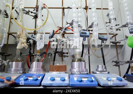 Proben- und Spritzgusspolymer. Medizinische Anwendungen, Forschung über Synthese, Montage und Verarbeitung von Polymeren, Donostia, San Sebastian, Gipuzkoa Stockfoto