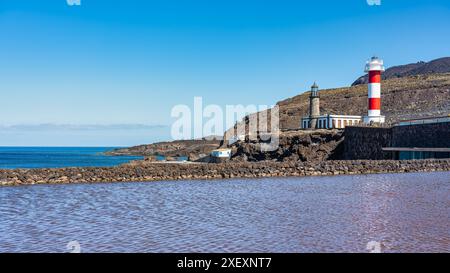 Panoramablick auf die Küste an der Südspitze der Insel La Palma, Kanarische Inseln. Stockfoto