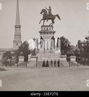 Vintage Blick auf Richmond und Umgebung, und Berglandschaft von Virginia und West VA. Washington Monument Stockfoto