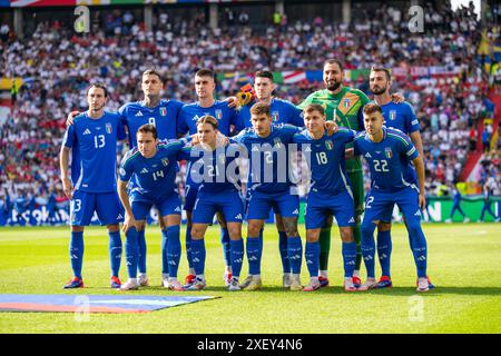 Berlin, Deutschland. Juni 2024. Die Startelf Italiens für das Achtelfinale der UEFA Euro 2024 zwischen der Schweiz und Italien im Olympiastadion in Berlin. Quelle: Gonzales Photo/Alamy Live News Stockfoto