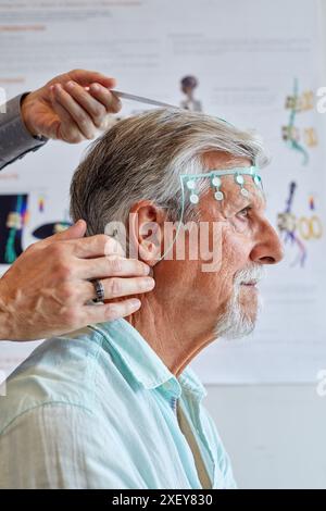 Neuromod, Neuromodulationssystem im geschlossenen Kreislauf zur Verbesserung des Schlafes und der Gedächtniskonsolidierung, Unit of Health, Technology Centre, Tecnalia Rese Stockfoto