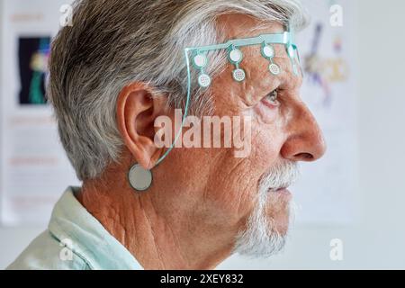 Neuromod, Neuromodulationssystem im geschlossenen Kreislauf zur Verbesserung des Schlafes und der Gedächtniskonsolidierung, Unit of Health, Technology Centre, Tecnalia Rese Stockfoto