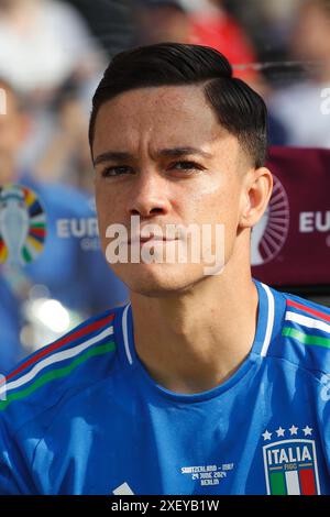 Giacomo Raspadori (ITA), 29. JUNI 2024 - Fußball / Fußball : "UEFA-Europameisterschaft Deutschland 2024" Achtelfinale zwischen der Schweiz 2-0 Italien im Olympiastadion in Berlin. (Foto: Mutsu Kawamori/AFLO) Stockfoto