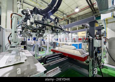 LowFlip Cell, Zelle zur automatischen Fertigung von Komponenten aus Verbundwerkstoffen, Luft- und Raumfahrtindustrie, Industry Unit, Technology Centre, Tecnalia Rese Stockfoto
