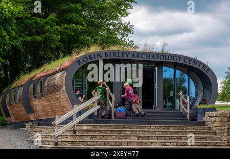 Das Robin Birley Archaeology Centre, Vindolanda, Northumberland, England. Stockfoto