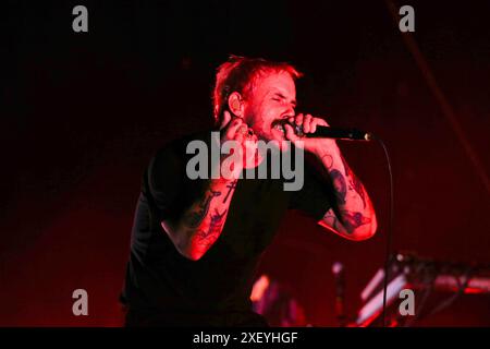 Joe Talbot of IDLES tritt am 29. Juni 2024 auf dem Flowers Festival 2024 in Collegno (TO), Italien, auf. Stockfoto