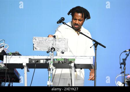 LONDON, ENGLAND - 29. JUNI: Sampha tritt am 29. Juni 2024 im British Summer time Hyde Park auf. CAP/MAR ©MAR/Capital Pictures Credit: Capital Pictures/Alamy Live News Stockfoto