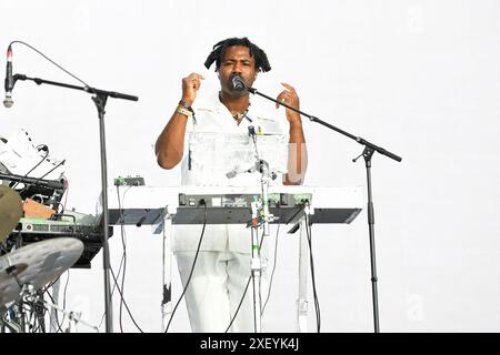 LONDON, ENGLAND - 29. JUNI: Sampha tritt am 29. Juni 2024 im British Summer time Hyde Park auf. CAP/MAR ©MAR/Capital Pictures Credit: Capital Pictures/Alamy Live News Stockfoto