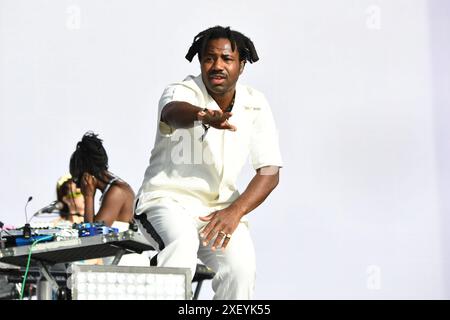 LONDON, ENGLAND - 29. JUNI: Sampha tritt am 29. Juni 2024 im British Summer time Hyde Park auf. CAP/MAR ©MAR/Capital Pictures Credit: Capital Pictures/Alamy Live News Stockfoto