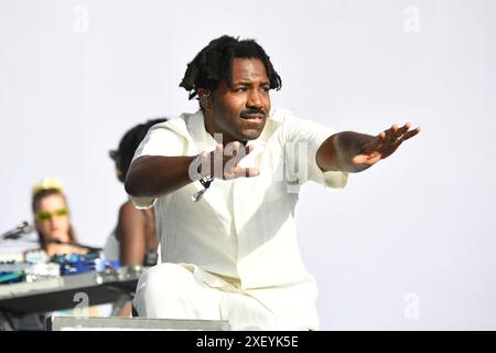 LONDON, ENGLAND - 29. JUNI: Sampha tritt am 29. Juni 2024 im British Summer time Hyde Park auf. CAP/MAR ©MAR/Capital Pictures Credit: Capital Pictures/Alamy Live News Stockfoto