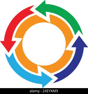 Kreisförmige Pfeilsymbole Vektor Stock Vektor