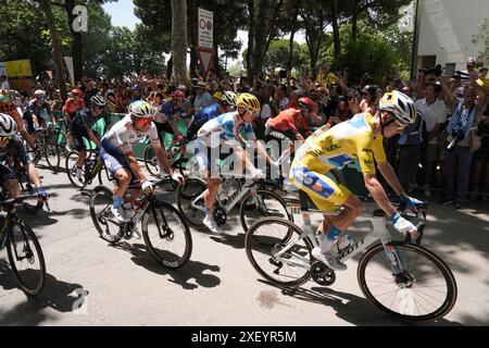 Cesenatico, Italien. 30. Juni 2024. Romain Bardet (DSM Firmenich PostNL) zu Beginn der Tour de France Stage 2 von Cesenatico nach Bologna in der Viale Milano - Sport, Radfahren - Cesenatico, Italien - Sonntag, 30. Juni 2024 (Foto: Massimo Paolone/LaPresse) Credit: LaPresse/Alamy Live News Stockfoto