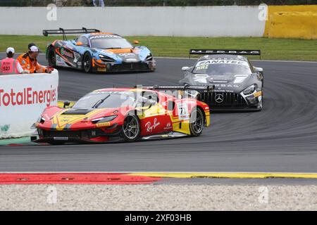 Thomas NEUBAUER (FRA) / Vincent ABRIL (MCO) /David VIDALES (ESP), #71, Ferrari 296 GT3, Team: AF Corse - Francorchamps Motors (ITA), Motorsport, CrowdStrike 24H of Spa, Belgien, Spa-Francorchamps, 29.06.2024 Foto: Eibner-Pressefoto/Jürgen Augst Stockfoto