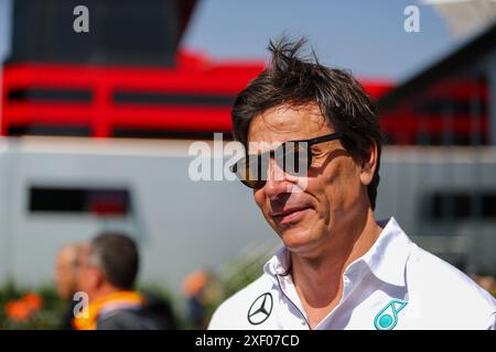 Toto Wolff (AUT) - Leiter des Mercedes F1-Teams während des Renntages des Formel 1 Qatar Airways Austrian Grand Prix 2024, RedBull Ring, Spielberg, Österreich 30. Juni 2024 (Foto: Alessio de Marco/SIPA USA) Stockfoto