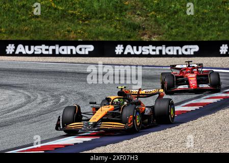 Spielberg, Österreich. 30. Juni 2024. Lando Norris (GBR) McLaren MCL38. Formel-1-Weltmeisterschaft, Rd 11, großer Preis von Österreich, Sonntag, 30. Juni 2024. Spielberg, Österreich. Quelle: James Moy/Alamy Live News Stockfoto