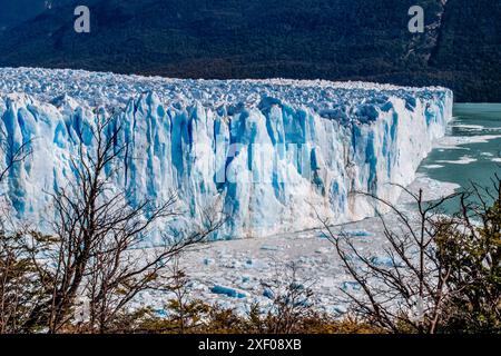 Perito Moreno Gletscher, Los Glaciares Nationalpark, Lago Argentino Departement, Provinz Santa Cruz, Patagonien, Republik Argentinien. Stockfoto