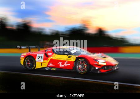 Thomas NEUBAUER (FRA) / Vincent ABRIL (MCO) /David VIDALES (ESP), #71, Ferrari 296 GT3, Team: AF Corse - Francorchamps Motors (ITA), Motorsport, CrowdStrike 24H of Spa, Belgien, Spa-Francorchamps, 29.06.2024 Foto: Eibner-Pressefoto/Jürgen Augst Stockfoto