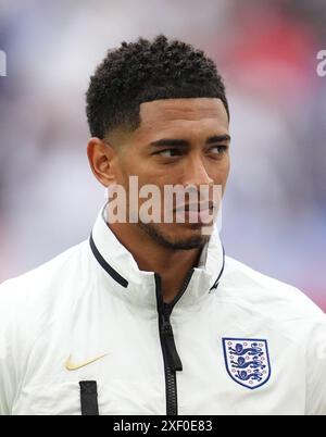 Englands Jude Bellingham vor der UEFA Euro 2024, Achtelfinale in der Arena AufSchalke in Gelsenkirchen. Bilddatum: Sonntag, 30. Juni 2024. Stockfoto