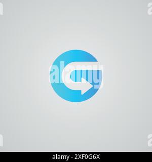 Logo-Vektor mit G Letter-Technologie Stock Vektor