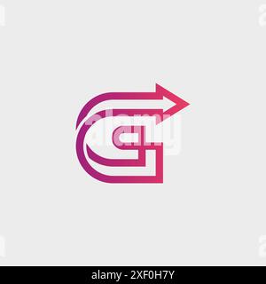 Logo-Vektor mit G Letter-Technologie Stock Vektor