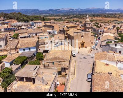 Katholische Pfarrei Santa Eugenia, Mallorca, Balearen, Spanien. Stockfoto