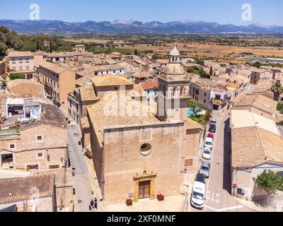 Katholische Pfarrei Santa Eugenia, Mallorca, Balearen, Spanien. Stockfoto