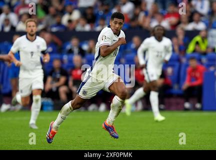 Englands Jude Bellingham während der UEFA Euro 2024, Achtelfinale in der Arena AufSchalke in Gelsenkirchen. Bilddatum: Sonntag, 30. Juni 2024. Stockfoto