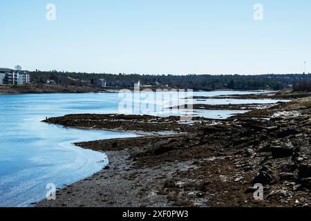 St. Croix River aus der Innenstadt von Calais, Maine, USA Stockfoto