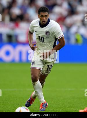 Englands Jude Bellingham während der UEFA Euro 2024, Achtelfinale in der Arena AufSchalke in Gelsenkirchen. Bilddatum: Sonntag, 30. Juni 2024. Stockfoto