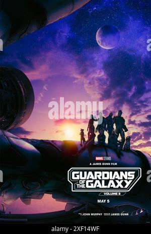 Guardians of the Galaxy Vol. 3 (2023) von James Gunn mit Chris Pratt, Chukwudi Iwuji und Bradley Cooper. Peter Quill ist immer noch vom Verlust Gamoras betroffen und sammelt sein Team, um das Universum und eine ihrer eigenen zu verteidigen – eine Mission, die das Ende der Wächter bedeuten könnte, wenn sie nicht erfolgreich sind. Poster FÜR US-Teaser ***NUR FÜR REDAKTIONELLE ZWECKE***. Quelle: BFA / Walt Disney Studios Stockfoto