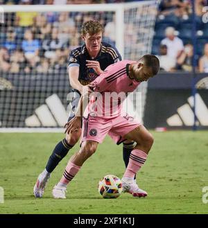CHESTER, PA, USA - 15. JUNI 2024: MLS-Spiel zwischen Philadelphia Union und Inter Miami CF im Subaru Park. Stockfoto