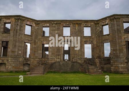 Die Ruinen des Downhill House Mansion aus dem 18. Jahrhundert in Downhill Demesne, Londonderry, Nordirland Stockfoto