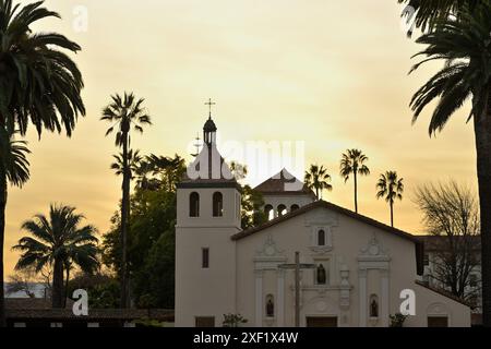 Santa Clara de Asis-Kirche auf dem Campus der Santa Clara University, Kalifornien CA Stockfoto