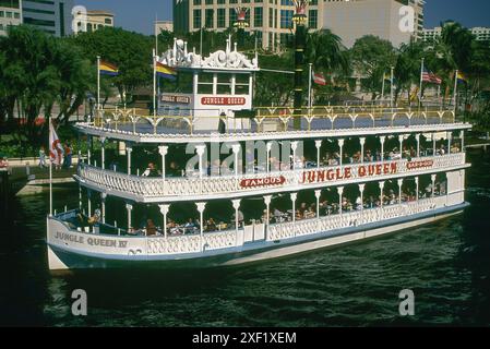 Ft. Lauderdale, Florida - Jungle Queen, Sightseeing Boot, Inland Waterway Stockfoto