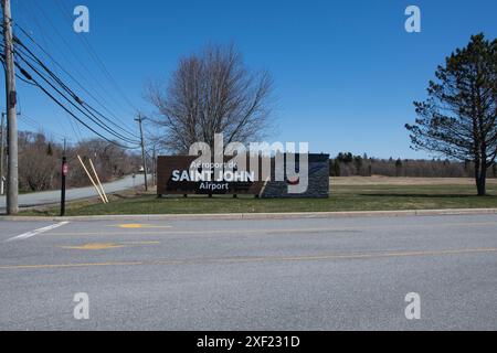 Willkommen am Saint John Airport in New Brunswick, Kanada Stockfoto