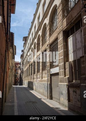 Die Stadt barbastro befindet sich in der Provinz huesca. Hauptstadt von somontano. Somontano-Weine. Weinkeller Stockfoto