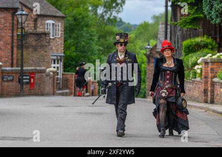 Steampunk in Blist Hill Victorian Town Stockfoto