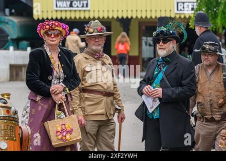 Steampunk in Blist Hill Victorian Town Stockfoto