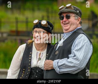 Steampunk in Blist Hill Victorian Town Stockfoto