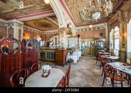 Cafe Royalty, Cadiz, Andalusien, Spanien Stockfoto