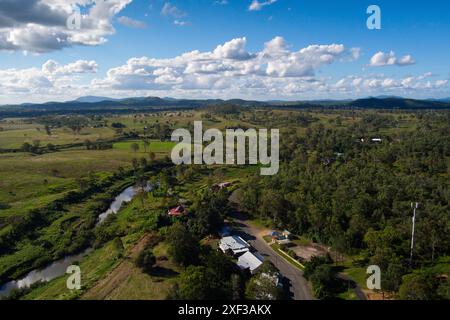 Luftaufnahme von Woolooga South Burnett Region Queensland Australien Stockfoto