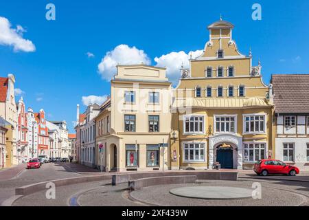 Geographie / Reise, Deutschland, Mecklenburg-Vorpommern, historische Häuser in der Wismarer Altstadt, ADDITIONAL-RIGHTS-CLEARANCE-INFO-NOT-AVAILABLE Stockfoto